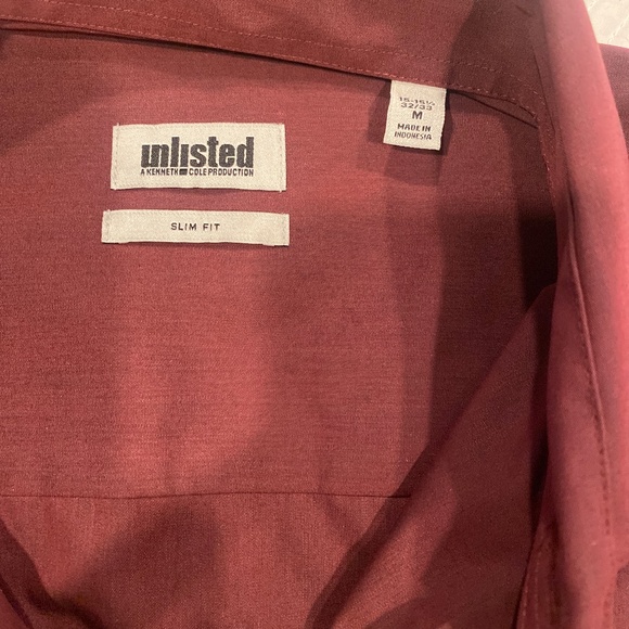 Unlisted a Kenneth Cole Production button down SIZE: 15 - 15 1/2, 32/33 - Picture 2 of 4